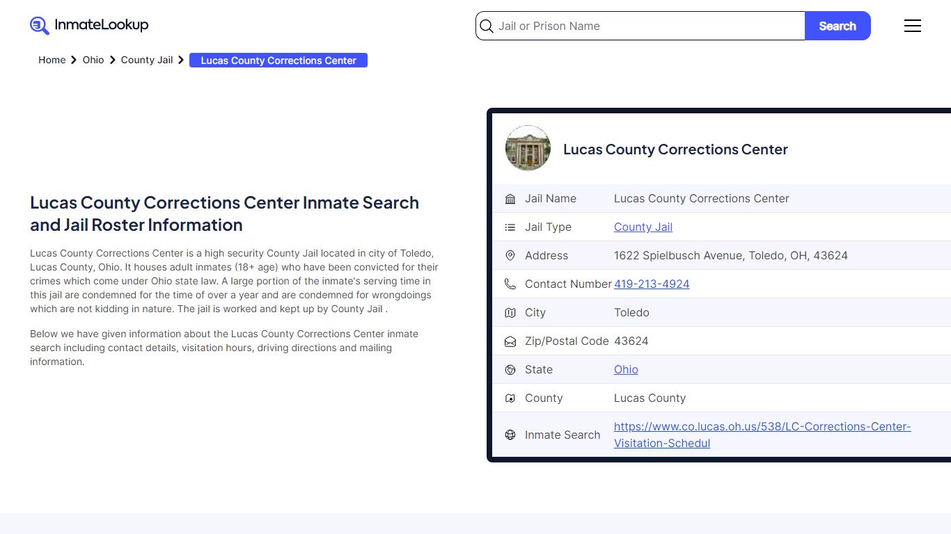 Lucas County Corrections Center Inmate Search, Jail ... - Inmate Lookup